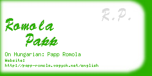 romola papp business card